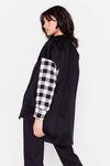 NastyGal Oh Check That Out Two-Tone Oversized Shirt thumbnail 4