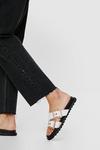 NastyGal Strappy Faux Leather Buckle Footbed Sandals thumbnail 2
