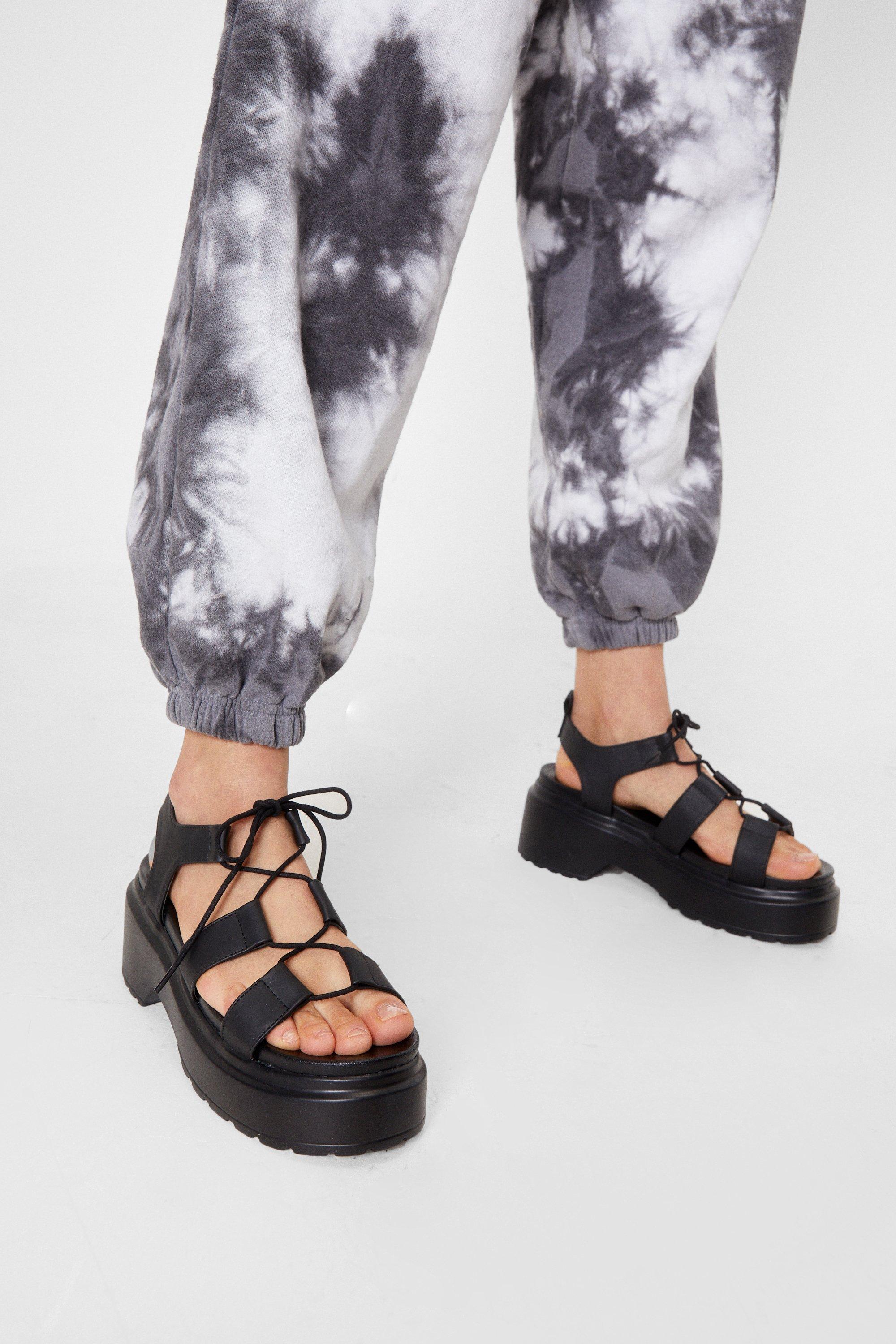 Platform sandals online boohoo