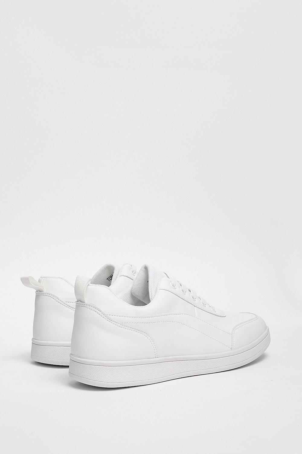 White round hot sale toe trainers