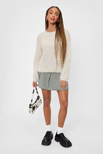 We're Keeping Knit Quick Fluffy Relaxed Sweater beige