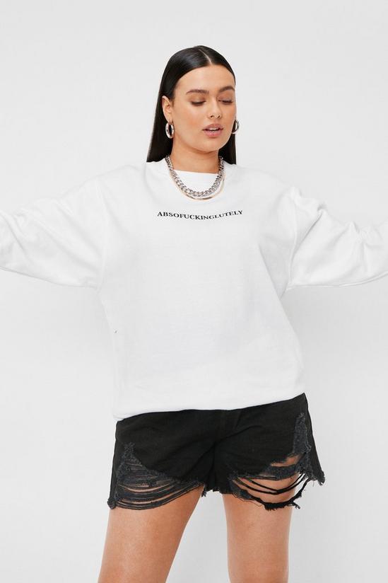 NastyGal Plus Size Absofuckinglutely Graphic Sweatshirt 2