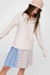 NastyGal A Love Stripe Ours Relaxed Collar Sweatshirt thumbnail 2