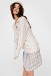 NastyGal A Love Stripe Ours Relaxed Collar Sweatshirt thumbnail 3