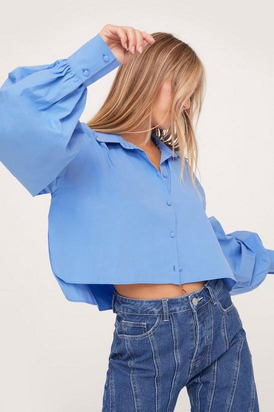 NastyGal Cotton Cropped Button Up Shirt 3