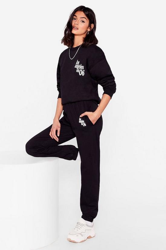 NastyGal Welcome to California Oversized Graphic Joggers 1