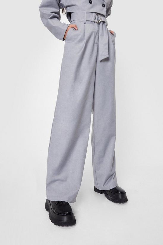 NastyGal Belted High Waisted Wide Leg Trousers 3