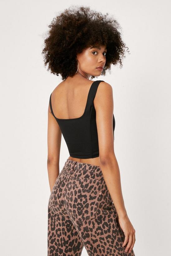 NastyGal Square Neck Sleeveless Cropped Corset Top 4