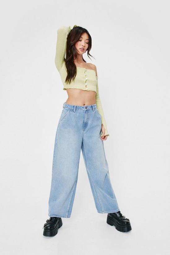 NastyGal High Rise Cropped Wide Leg Jeans 2