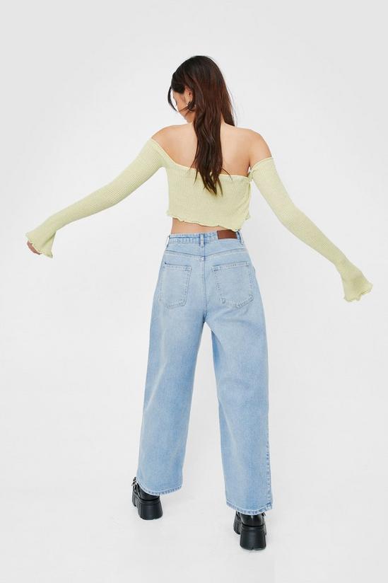 NastyGal High Rise Cropped Wide Leg Jeans 4