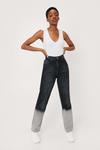 NastyGal Two Tone Ombre High Waisted Straight Jeans thumbnail 1