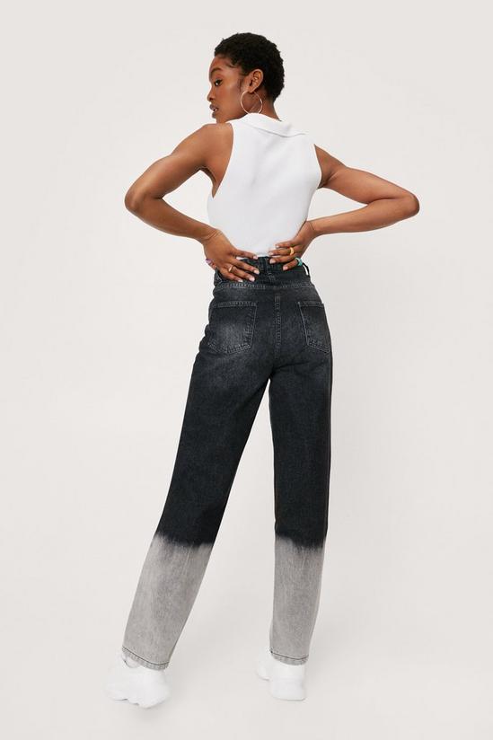 NastyGal Two Tone Ombre High Waisted Straight Jeans 4