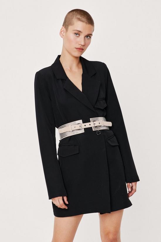 NastyGal Faux Leather Studded Buckle Belt 1