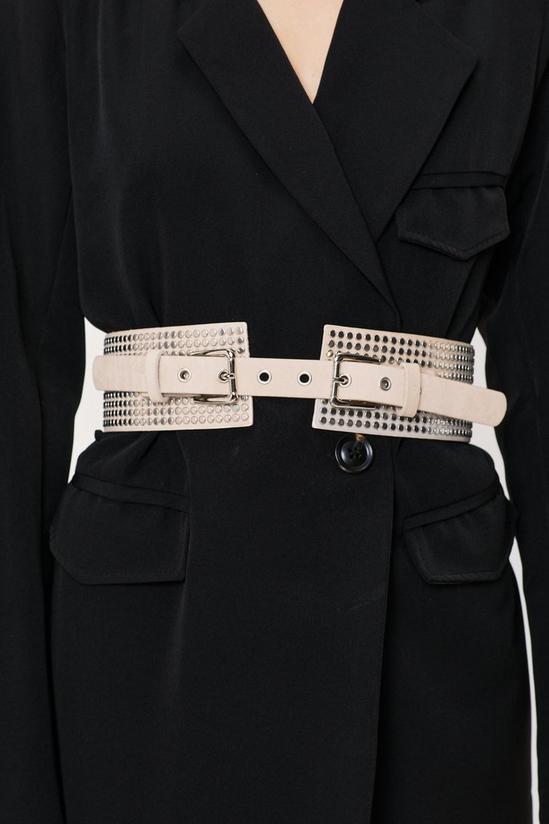 NastyGal Faux Leather Studded Buckle Belt 2