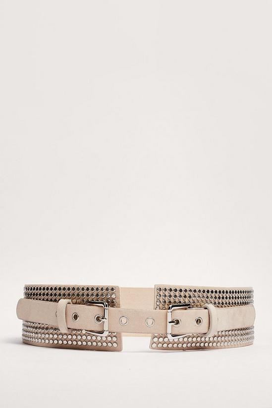 NastyGal Faux Leather Studded Buckle Belt 3