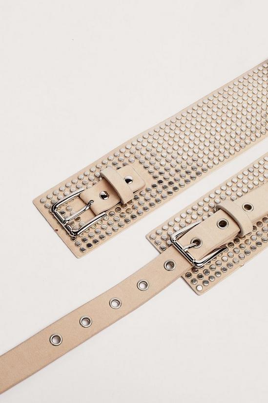 NastyGal Faux Leather Studded Buckle Belt 4