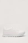 NastyGal Faux Leather Round Toe Lace Up Sneakers thumbnail 3