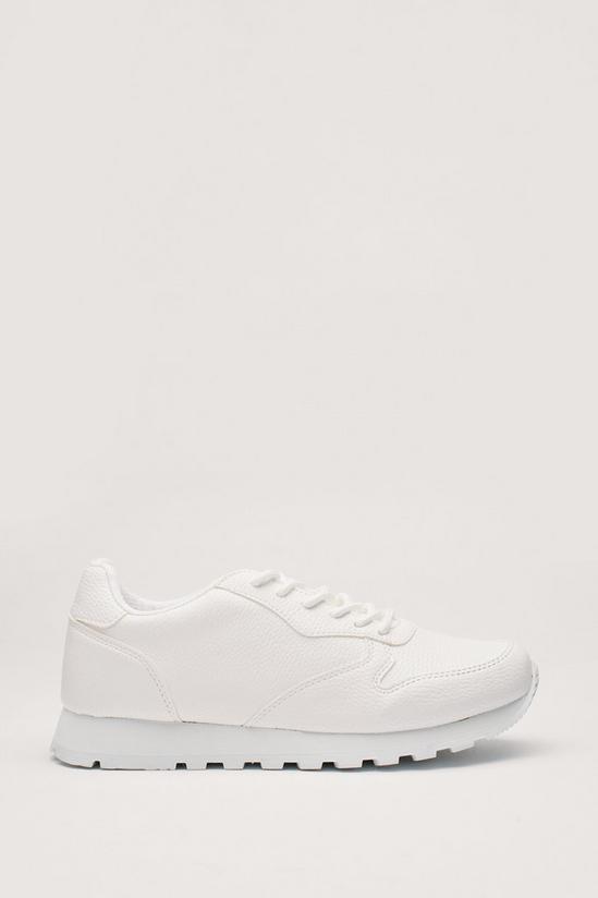 NastyGal Faux Leather Round Toe Lace Up Sneakers 3