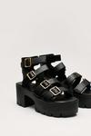 NastyGal Faux Leather Multi Buckle Chunky Sandals thumbnail 4