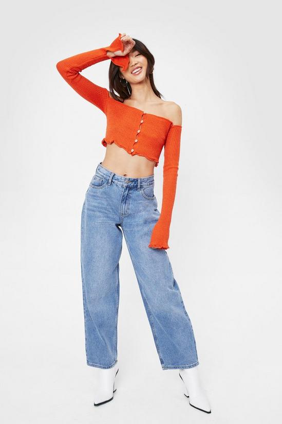 NastyGal Cropped Off the Shoulder Knitted Cardigan 3