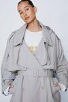 NastyGal Hooded Oversized Belted Trench Coat thumbnail 2