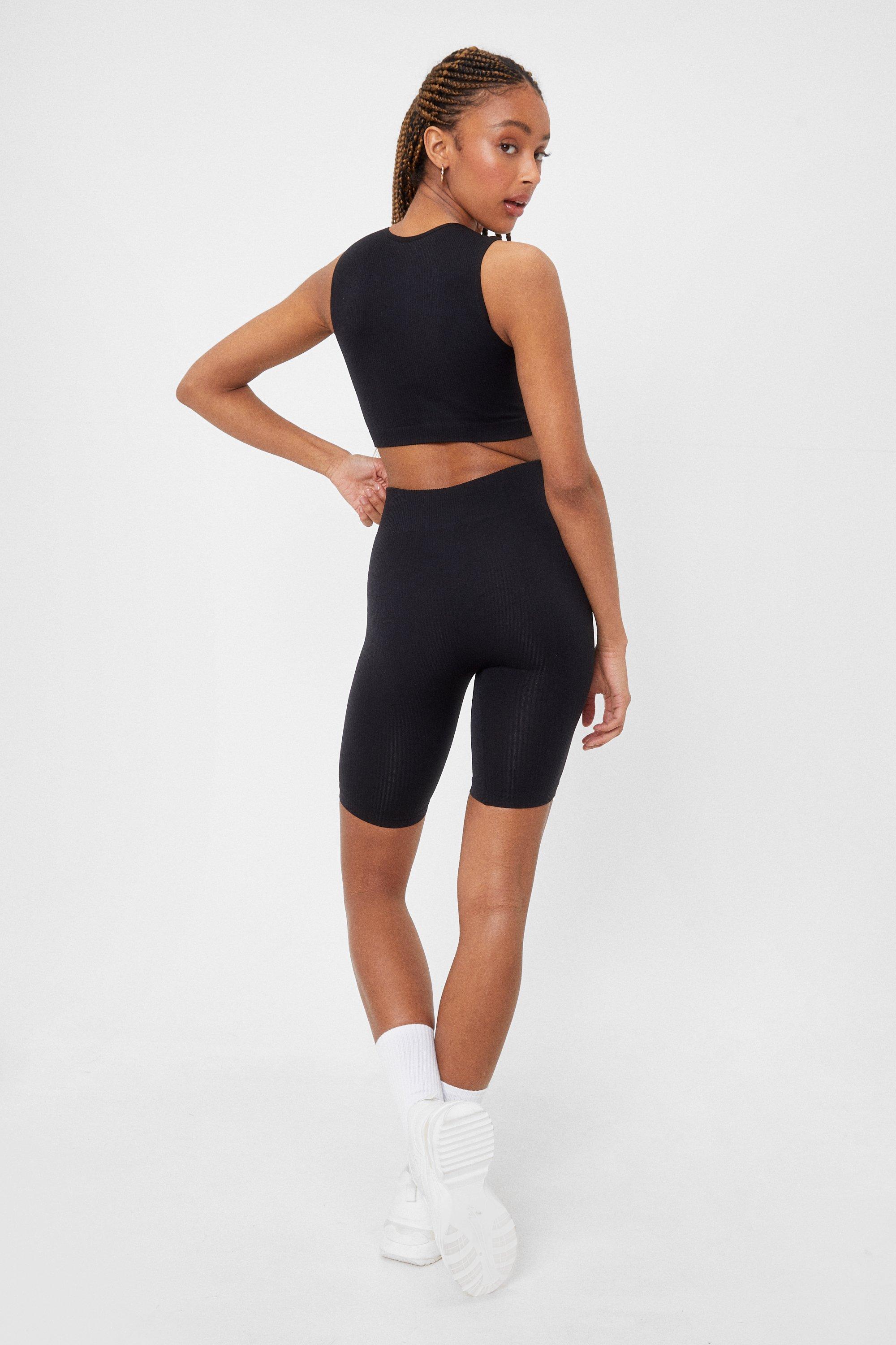 Tube top and biker shorts set sales