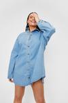NastyGal Plus Size Oversized Denim Shirt Dress thumbnail 3