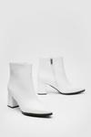 NastyGal Faux Leather Pointed Toe Block Heel Ankle Boots thumbnail 4
