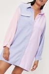 NastyGal Plus Size Colourblock Corduroy Shirt Dress thumbnail 3