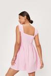 NastyGal Frill Shoulder Linen Mini Dress thumbnail 4