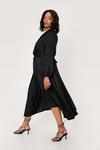 NastyGal Plus Size Satin Long Sleeve Midi Dress thumbnail 3