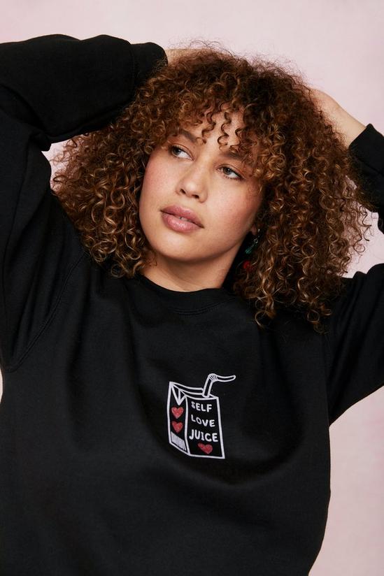 NastyGal Self Love Juice Plus Size Graphic Sweatshirt 2