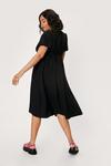 NastyGal Plus Size Textured Wrap Midi Dress thumbnail 4