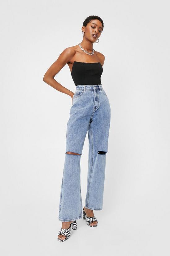 NastyGal Cropped Strapless Seam Detail Corset Top 2