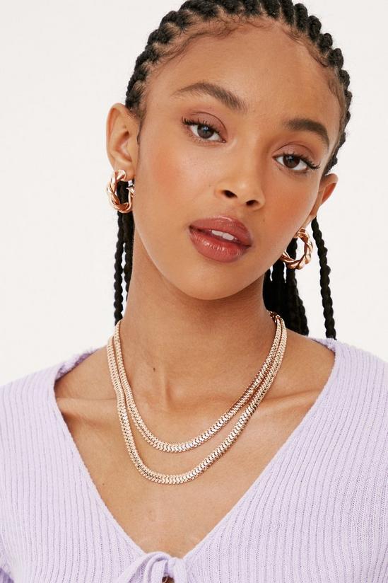 NastyGal Double Flat Chain Necklace 1
