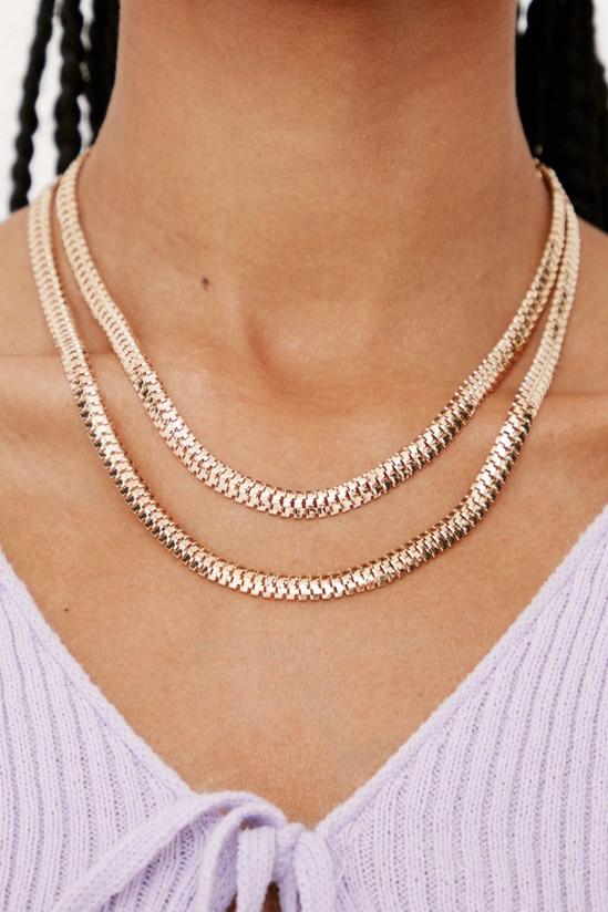 NastyGal Double Flat Chain Necklace 2
