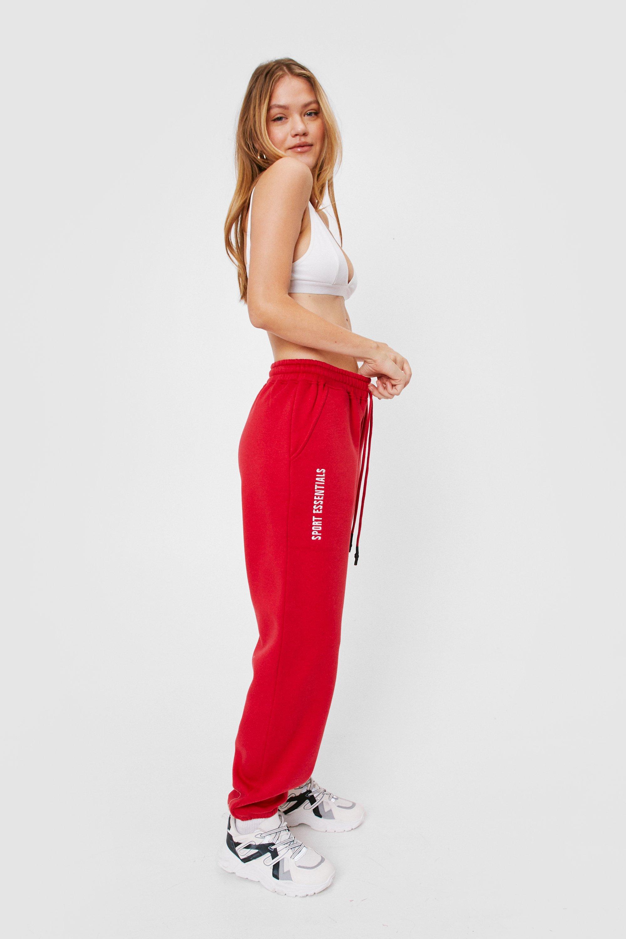 Women s Oversized Graphic High Waisted Joggers Boohoo UK