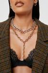 NastyGal Contrast Drop Chain Necklace thumbnail 2