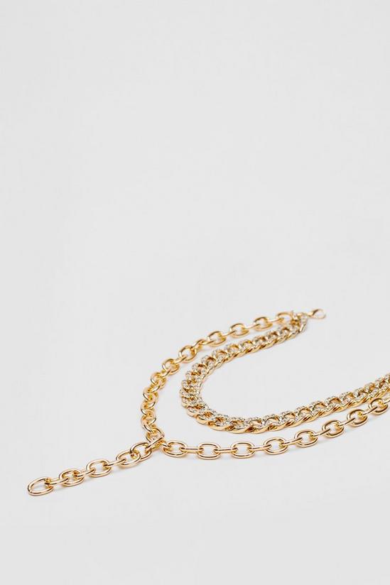 NastyGal Contrast Drop Chain Necklace 3