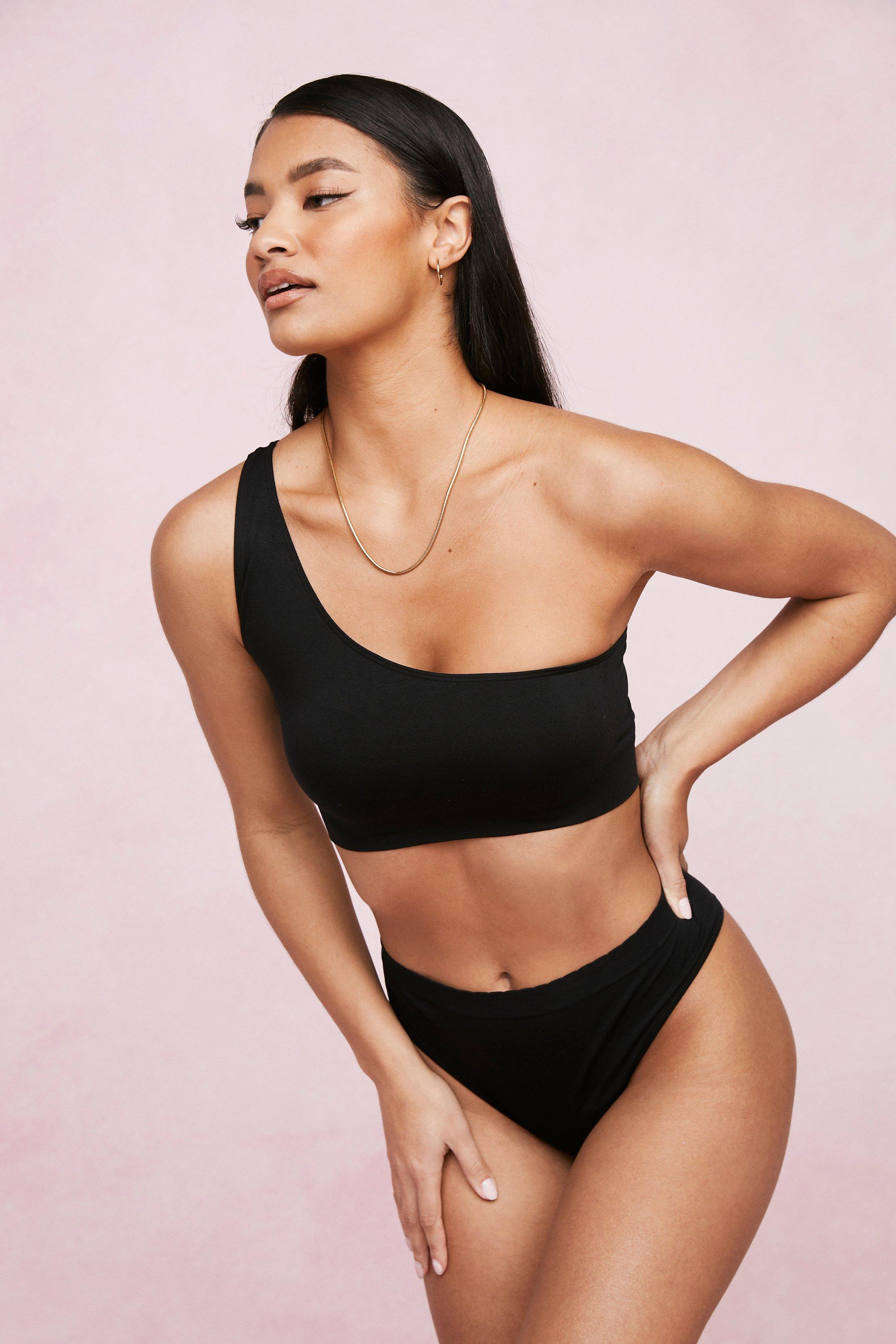 One Shoulder Seamless Bralette