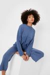 NastyGal Boucle Knit Sweater and Shorts Lounge Set thumbnail 1