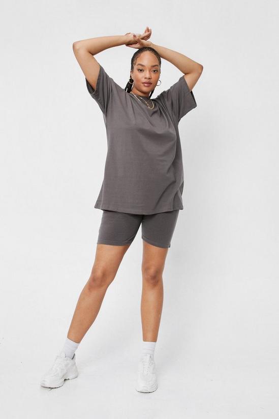 NastyGal Plus Size High Waisted Fitted Cycling Shorts 1