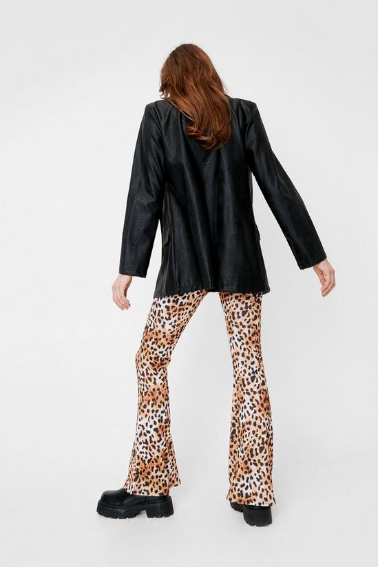 NastyGal High Waisted Leopard Flare Pants 4