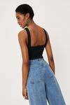 NastyGal Notch Cut Out Square Neck Crop Top thumbnail 4