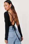 NastyGal Petite Slinky Open Back Strappy Top thumbnail 1