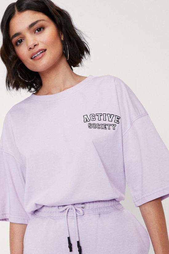 NastyGal Active Society Embroidered Graphic T-Shirt 3