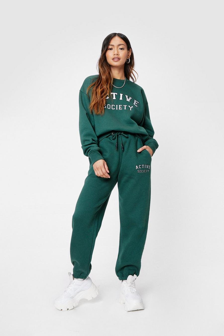 Green Petite Active Society High Waisted Joggers
