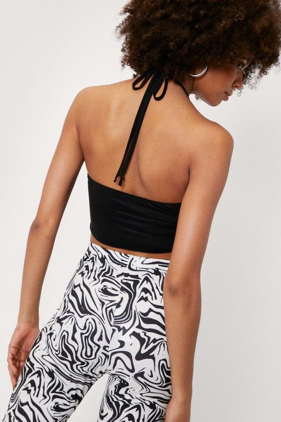NastyGal Slinky Ruched Square Neck Crop Top 4
