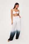 NastyGal Crinkle Ombre High Waisted Wide Leg Trousers thumbnail 1