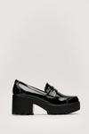 NastyGal Faux Leather Chunky Penny Loafers thumbnail 1